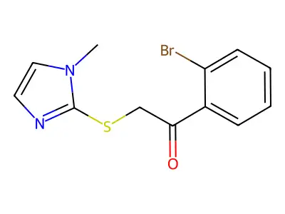 1-(2-Bromophenyl)-2-((1-methyl-1h-imidazol-2-yl)thio)ethan-1-one structure