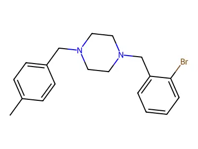 1-[(2-Bromophenyl)methyl]-4-[(4-methylphenyl)methyl]piperazine structure