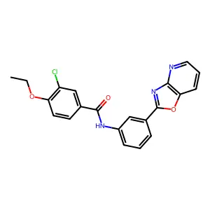 3-chloro-4-ethoxy-N-[3-([1,3]oxazolo[4,5-b]pyridin-2-yl)phenyl]benzamide structure