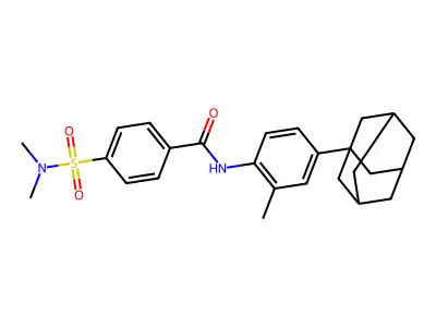 N-[4-(1-adamantyl)-2-methylphenyl]-4-(dimethylsulfamoyl)benzamide structure