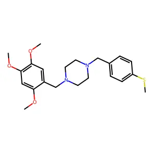 1-[4-(Methylsulfanyl)benzyl]-4-(2,4,5-trimethoxybenzyl)piperazine structure