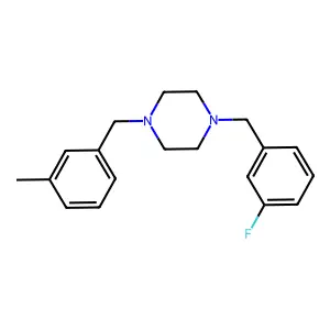 1-(3-Fluorobenzyl)-4-(3-methylbenzyl)piperazine structure