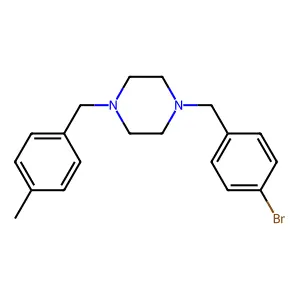 1-[(4-Bromophenyl)methyl]-4-[(4-methylphenyl)methyl]piperazine structure
