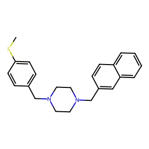 1-[(4-Methylsulfanylphenyl)methyl]-4-(naphthalen-2-ylmethyl)piperazine structure