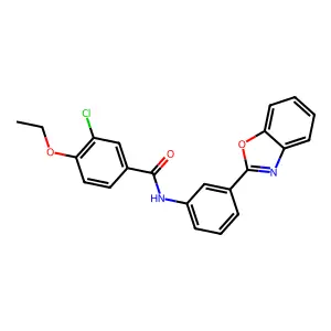 N-[3-(1,3-benzoxazol-2-yl)phenyl]-3-chloro-4-ethoxybenzamide structure