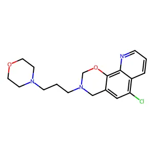 6-Chloro-3-(3-morpholin-4-ylpropyl)-2,4-dihydropyrido[3,2-h][1,3]benzoxazine structure