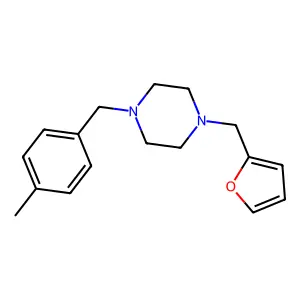 1-(Furan-2-ylmethyl)-4-[(4-methylphenyl)methyl]piperazine structure
