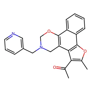 1-{4-methyl-9-[(pyridin-3-yl)methyl]-3,11-dioxa-9-azatetracyclo[11.4.0.0^{2,6}.0^{7,12}]heptadeca-1,4,6,12,14,16-hexaen-5-yl}ethan-1-one structure