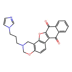 2-(3-(1H-imidazol-1-yl)propyl)-2,3-dihydro-1H-naphtho[2',3':2,3]benzofuro[7,6-e][1,3]oxazine-7,12-dione structure
