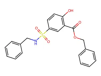 Benzyl 5-(benzylsulfamoyl)-2-hydroxybenzoate structure