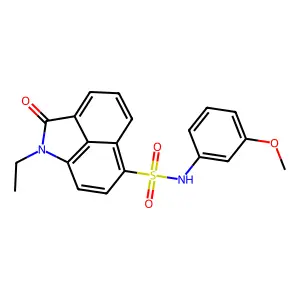 1-ethyl-N-(3-methoxyphenyl)-2-oxo-1,2-dihydrobenzo[cd]indole-6-sulfonamide structure