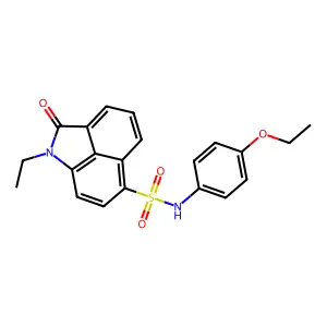 N-(4-ethoxyphenyl)-1-ethyl-2-oxo-1,2-dihydrobenzo[cd]indole-6-sulfonamide structure