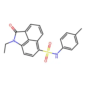1-ethyl-2-oxo-N-(p-tolyl)-1,2-dihydrobenzo[cd]indole-6-sulfonamide structure
