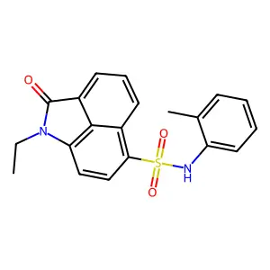 1-ethyl-2-oxo-N-(o-tolyl)-1,2-dihydrobenzo[cd]indole-6-sulfonamide structure