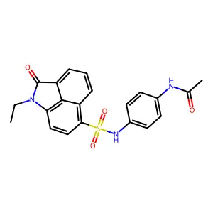 N-(4-(1-ethyl-2-oxo-1,2-dihydrobenzo[cd]indole-6-sulfonamido)phenyl)acetamide structure