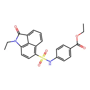 Ethyl 4-(1-ethyl-2-oxo-1,2-dihydrobenzo[cd]indole-6-sulfonamido)benzoate structure