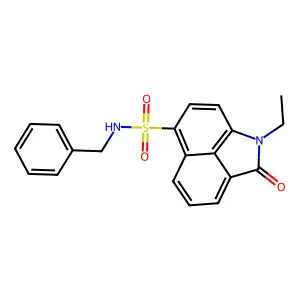 N-benzyl-1-ethyl-2-oxo-1,2-dihydrobenzo[cd]indole-6-sulfonamide structure