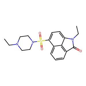 1-ethyl-6-[(4-ethylpiperazin-1-yl)sulfonyl]benzo[cd]indol-2(1H)-one structure