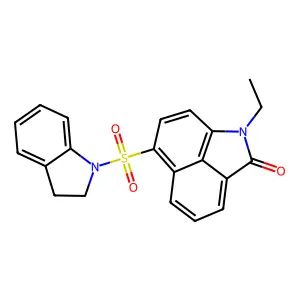 1-ethyl-6-(indolin-1-ylsulfonyl)benzo[cd]indol-2(1H)-one structure