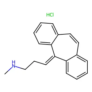 3-(5H-Dibenzo(a,d)cyclohepten-5-ylidene)propyl(methyl)ammonium chloride structure