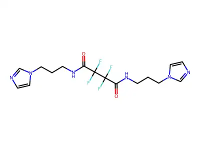 2,2,3,3-tetrafluoro-N,N'-bis[3-(1H-imidazol-1-yl)propyl]succinamide structure