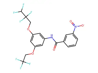3-nitro-N-[3-(2,2,3,3-tetrafluoropropoxy)-5-(2,2,2-trifluoroethoxy)phenyl]benzamide structure