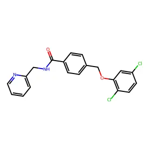 4-[(2,5-dichlorophenoxy)methyl]-N-(pyridin-2-ylmethyl)benzamide structure