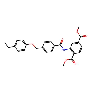 Dimethyl 2-({4-[(4-ethylphenoxy)methyl]benzoyl}amino)terephthalate structure