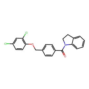 1-{4-[(2,4-Dichlorophenoxy)methyl]benzoyl}indoline structure