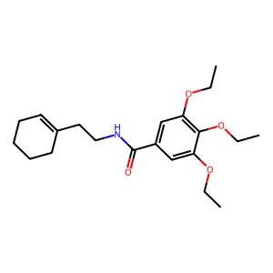 N-[2-(cyclohexen-1-yl)ethyl]-3,4,5-triethoxybenzamide structure