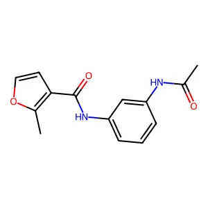 N-(3-acetamidophenyl)-2-methylfuran-3-carboxamide structure