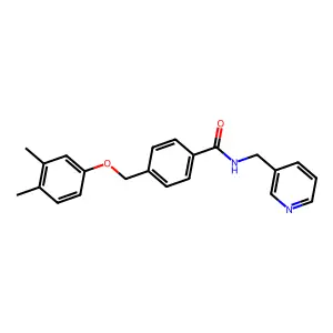 4-[(3,4-dimethylphenoxy)methyl]-N-(pyridin-3-ylmethyl)benzamide structure