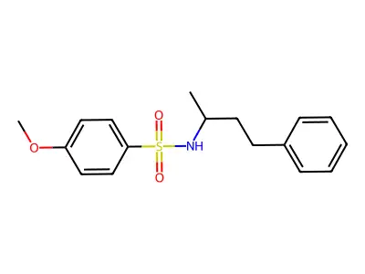 4-methoxy-N-(4-phenylbutan-2-yl)benzenesulfonamide structure