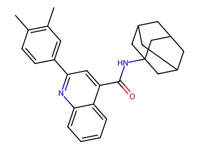 N-(1-adamantyl)-2-(3,4-dimethylphenyl)quinoline-4-carboxamide structure
