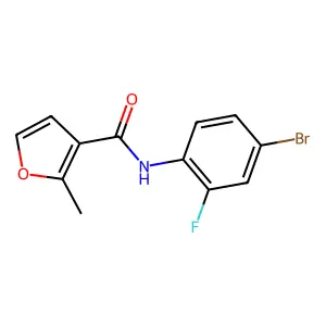 N-(4-bromo-2-fluorophenyl)-2-methylfuran-3-carboxamide structure