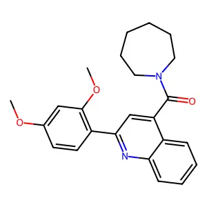 Azepan-1-yl-[2-(2,4-dimethoxyphenyl)quinolin-4-yl]methanone structure