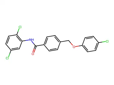 4-[(4-chlorophenoxy)methyl]-N-(2,5-dichlorophenyl)benzamide structure