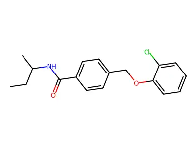 N-butan-2-yl-4-[(2-chlorophenoxy)methyl]benzamide structure