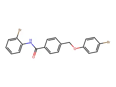 4-[(4-bromophenoxy)methyl]-N-(2-bromophenyl)benzamide structure