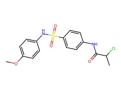 2-chloro-N-[4-[(4-methoxyphenyl)sulfamoyl]phenyl]propanamide structure