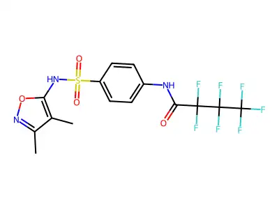 N-(4-{[(3,4-dimethyl-5-isoxazolyl)amino]sulfonyl}phenyl)-2,2,3,3,4,4,4-heptafluorobutanamide structure