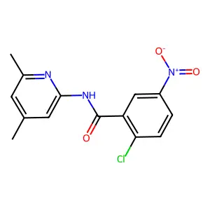 2-chloro-N-(4,6-dimethyl-2-pyridinyl)-5-nitrobenzamide structure