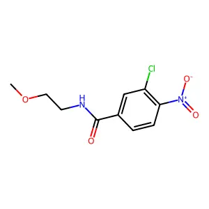 3-chloro-N-(2-methoxyethyl)-4-nitrobenzamide structure