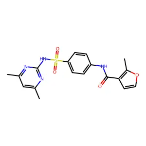 N-[4-[(4,6-dimethylpyrimidin-2-yl)sulfamoyl]phenyl]-2-methylfuran-3-carboxamide structure