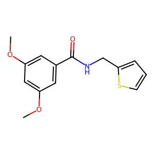 3,5-dimethoxy-N-(thiophen-2-ylmethyl)benzamide structure