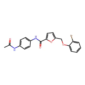 N-(4-acetamidophenyl)-5-[(2-bromophenoxy)methyl]furan-2-carboxamide structure