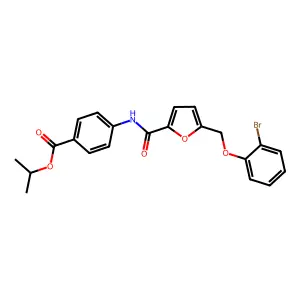 Isopropyl 4-({5-[(2-bromophenoxy)methyl]-2-furoyl}amino)benzoate structure