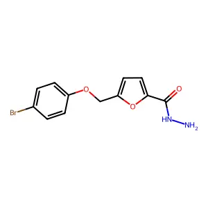 5-[(4-Bromophenoxy)methyl]-2-furancarboxylic acid hydrazide structure