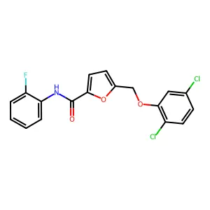 5-[(2,5-Dichlorophenoxy)methyl]-N-(2-fluorophenyl)-2-furancarboxamide structure