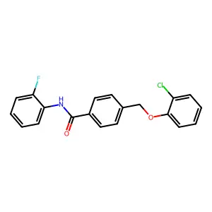 4-[(2-chlorophenoxy)methyl]-N-(2-fluorophenyl)benzamide structure